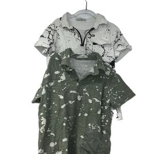 Miniboyz sz 10 shortsleeve polo bundle white green spring summer casual classic